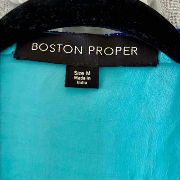 Boston Proper Aqua and Indigo Embroidered Tunic - Picture 6 of 7